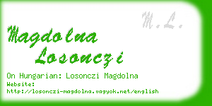 magdolna losonczi business card